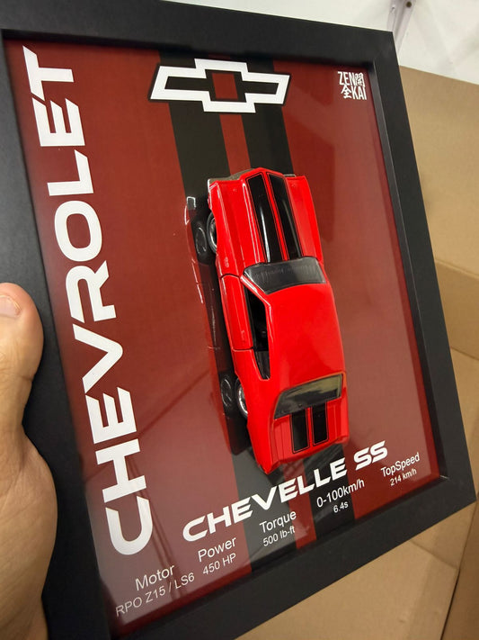 Cuadro con auto a escala Chevrolet Chevelle SS