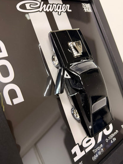 Cuadro con auto a escala Dodge Charger 1970