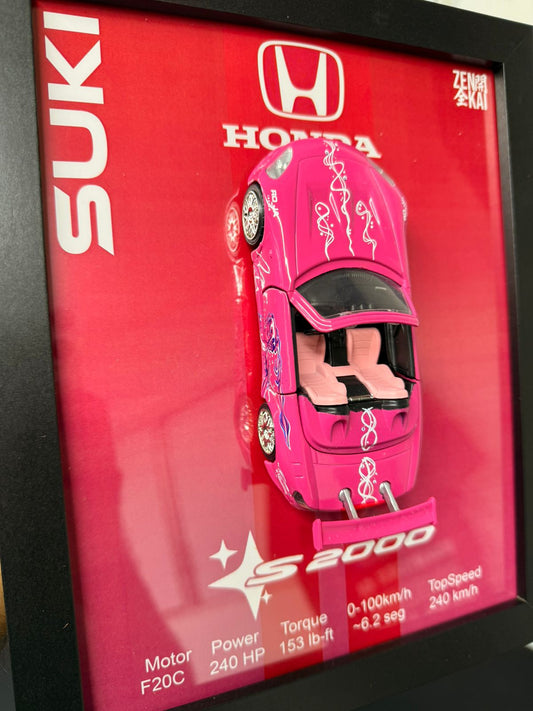Cuadro con auto a escala Honda S2000 Suki