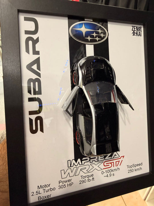 Cuadro con auto a escala Subaru Impreza WRX STI