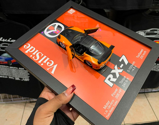 Cuadro con auto a escala Mazda RX7 Veilside
